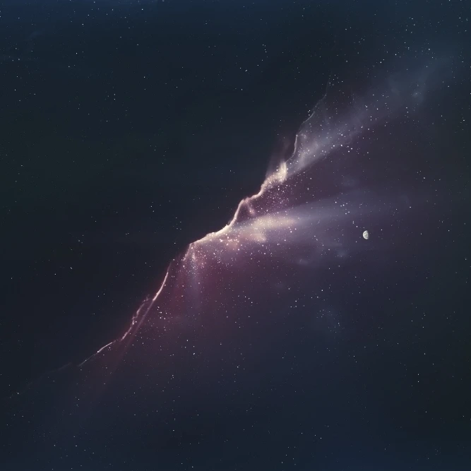 Rays of light from a newborn nebula Poster Print (34 x 22)