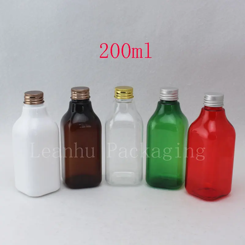 200ML Empty Square Cosmetic Containers DIY SPA Massage Oil Bottle