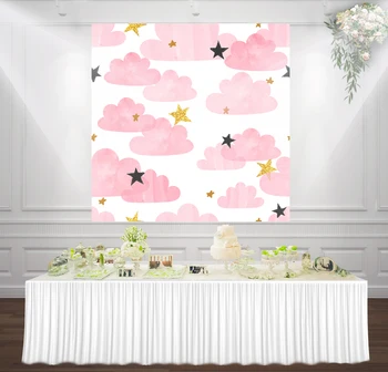 

HUAYI newborns cartoon cloud star photography backdrop background Baby Shower Children birthday party Decor Photo Prop lw-1120