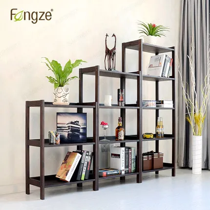 

FengZe Furnishing CS610 Modern Solid Wood Bookcase Storage Multifunction Solid Wood Flower Rack Standing Plants Display Cabine