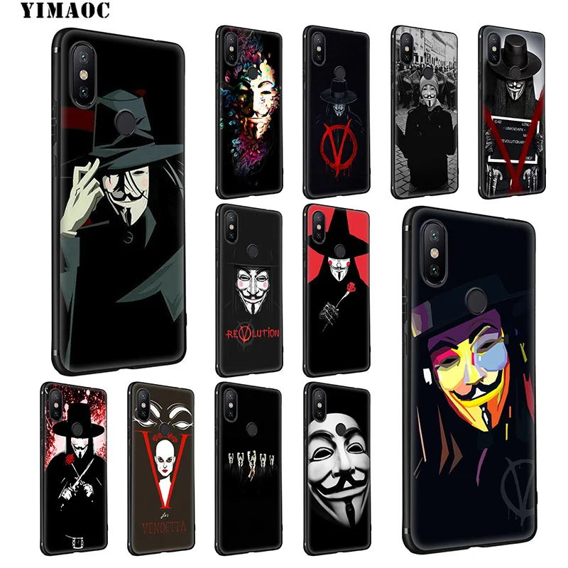 YIMAOC V для Vendetta Skull Мягкий силиконовый чехол Xiaomi Redmi 7A Note 7 6 6A 5 4 4X 4A 5A S2 Plus K20 Pro Lite |