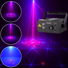 SUNY 24 RB узоры Блестки для ногтей светодиодный свет этапа звуковой активации Гобо проектор Show для клуба Бар Диско DJ дома вечерние(Z24RB