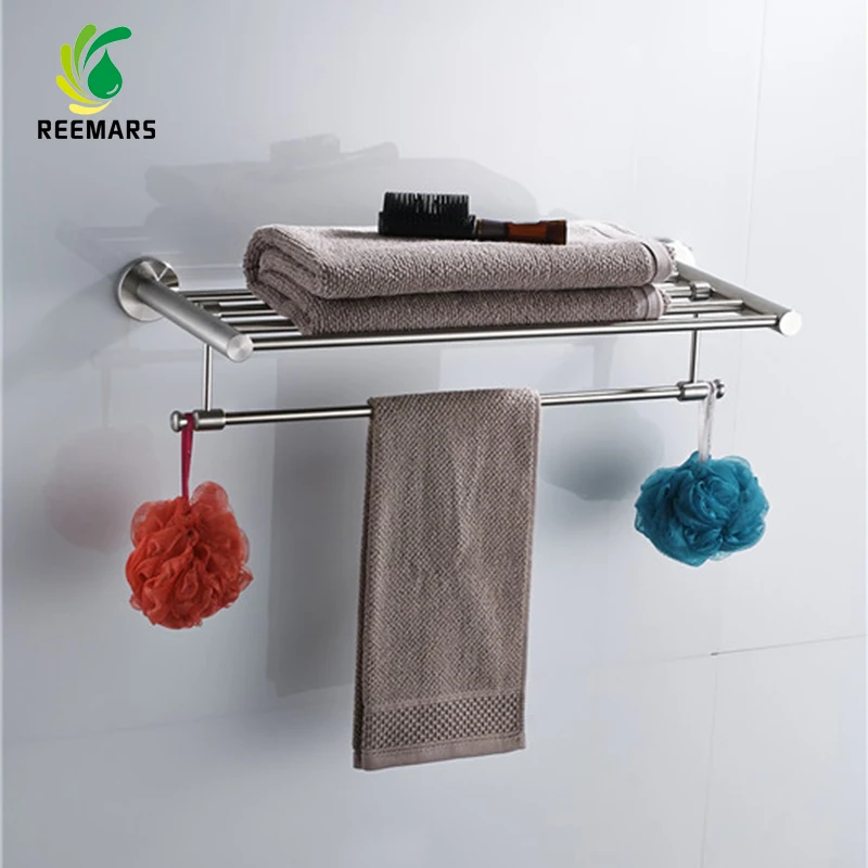 JQK Dubbele Badhanddoek Bar, 18 Inch RVS Handdoekenrek Badkamer Handdoekhouder Geborsteld Afgewerkt Muurmontage Tb100l18 Bn 2105269185