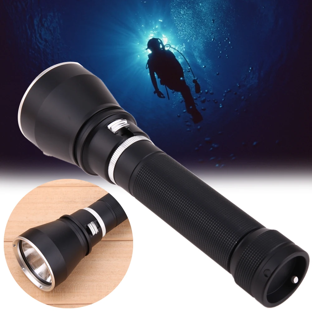 

200M Underwater 5000 lumens XPH70 Led Stepless Dimming Pro Waterproof Diving Flashlight for Hiking Camping Light Torch