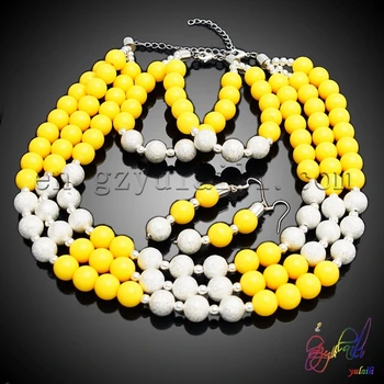 

Free Shipping Yulaili Classical Design Handmade Factory Wholesale & Retail Women Costume Two Beaded Jewelry Set