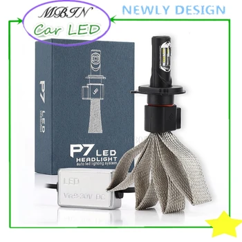 

P7 turbo Ph-s chip dual beam H4 9004/9007 H13/9008 Led 30W 4800lm 6000k 12-24v car recap headlight fog lamp Driving Bulb