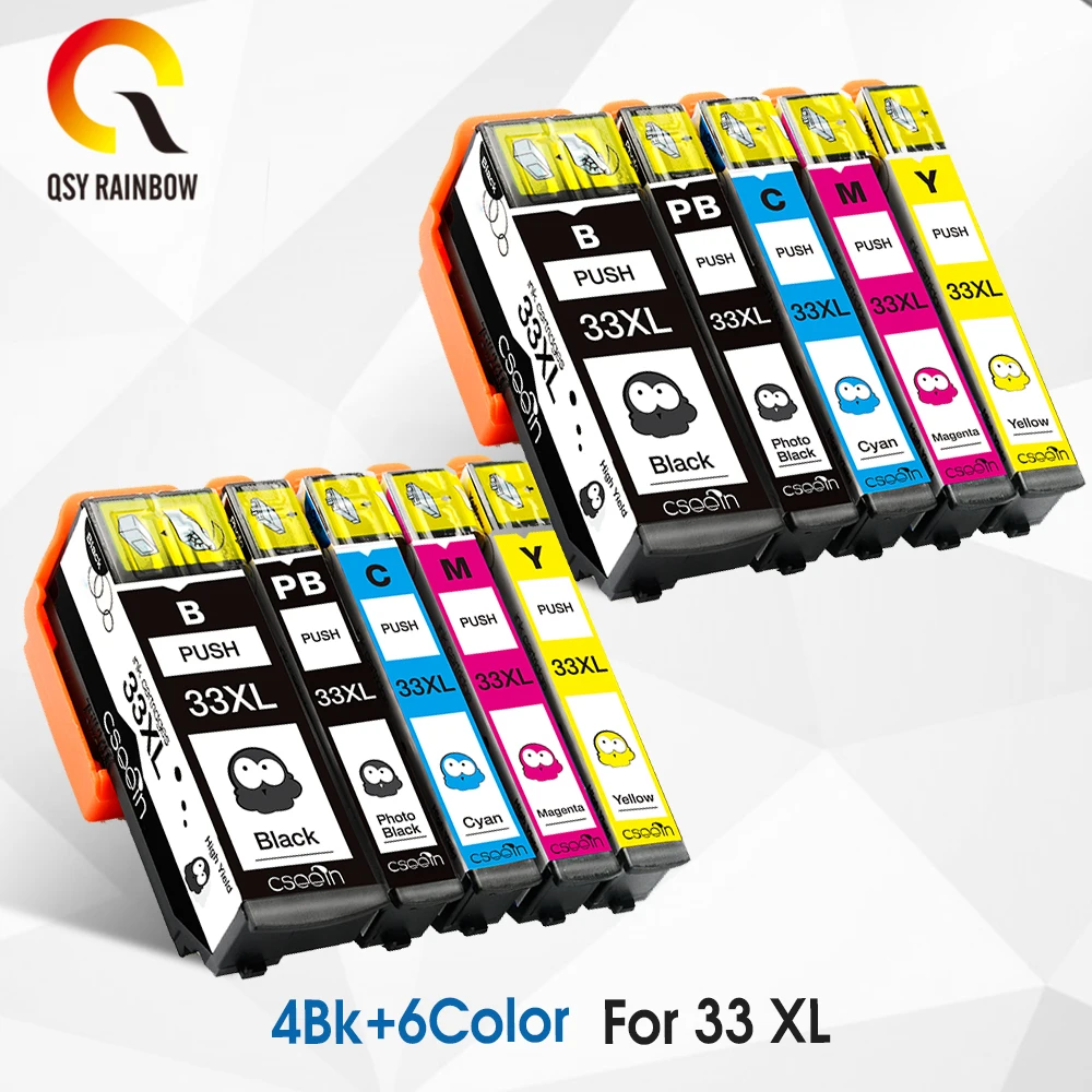 CMYK SUPPLIES 10 Pack T3351 T33XL Ink Cartridges Compatible For Epson