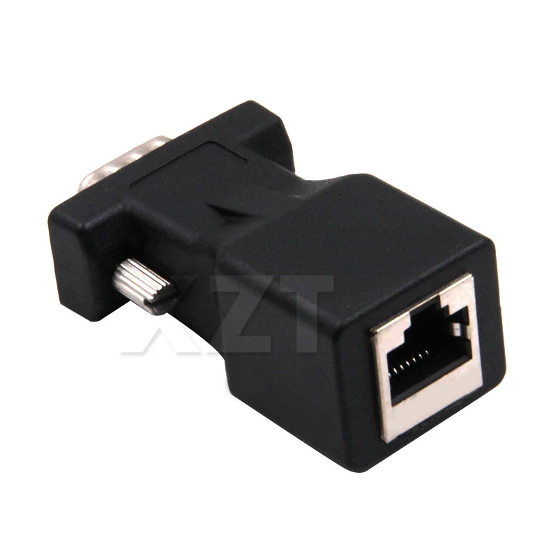 PZ 1 Pair VGA Extender Male Female to LAN RJ45 CAT5 CAT6 20M Network Cable Adapter