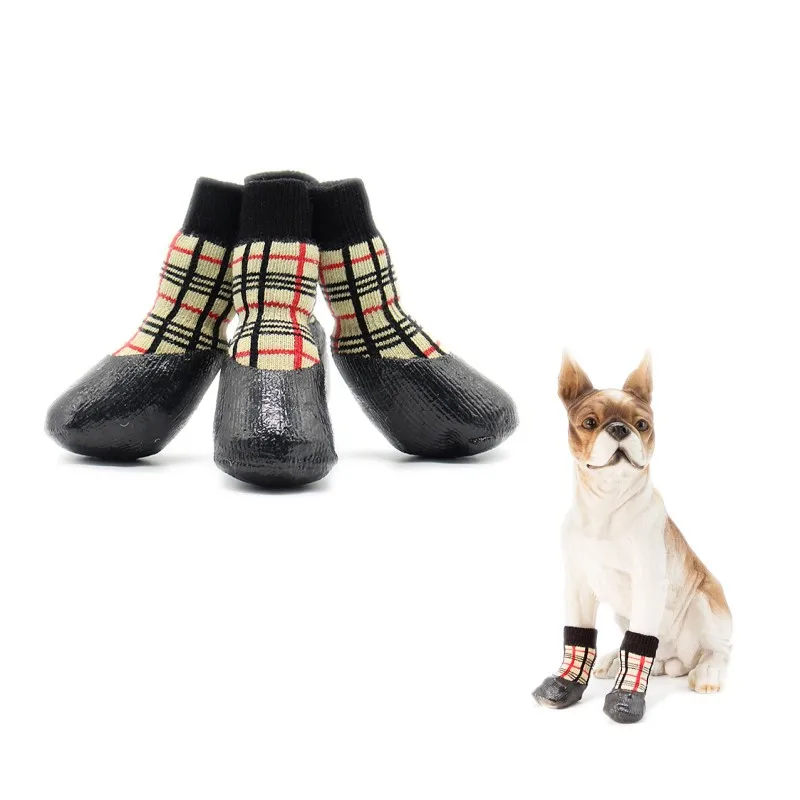 New Autumn Winter Outdoor Waterproof Dog Socks Anti Skid Small and