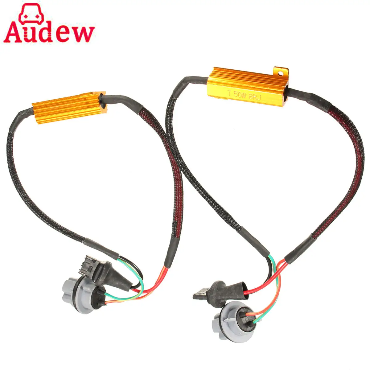 

2Pcs DC 12V 7440 T20 Car Light LED Decoder Warning Canceller Error Free Anti Hyper Flash 50W 6 Ohm