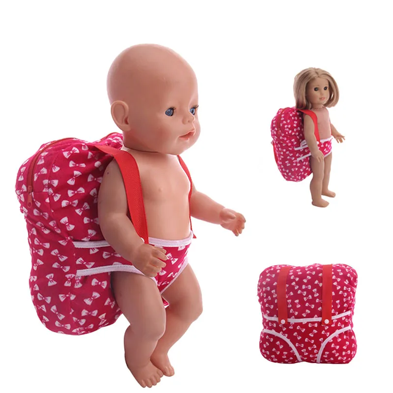 Fashion Doll Backpack Carrying Case fit 18 Inch American Baby Travel