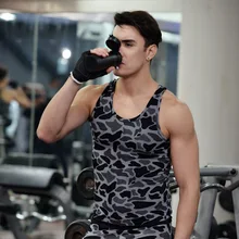 Wild leopard man tight tank top sports bra shape shape light clothing pressure comfort breathable quick-drying