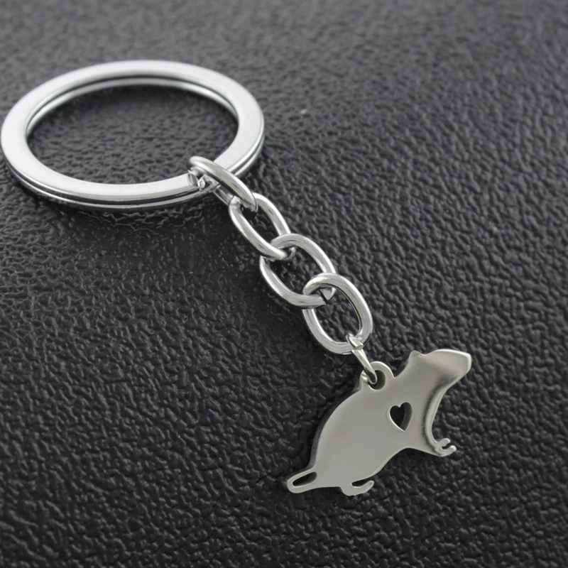 JWEIJIAO, брелок для ключей с мышкой, брелок для ключей, держатель для ключей из нержавеющей стали, индивидуальный подарок для детей, подвеска для сумки SKU35