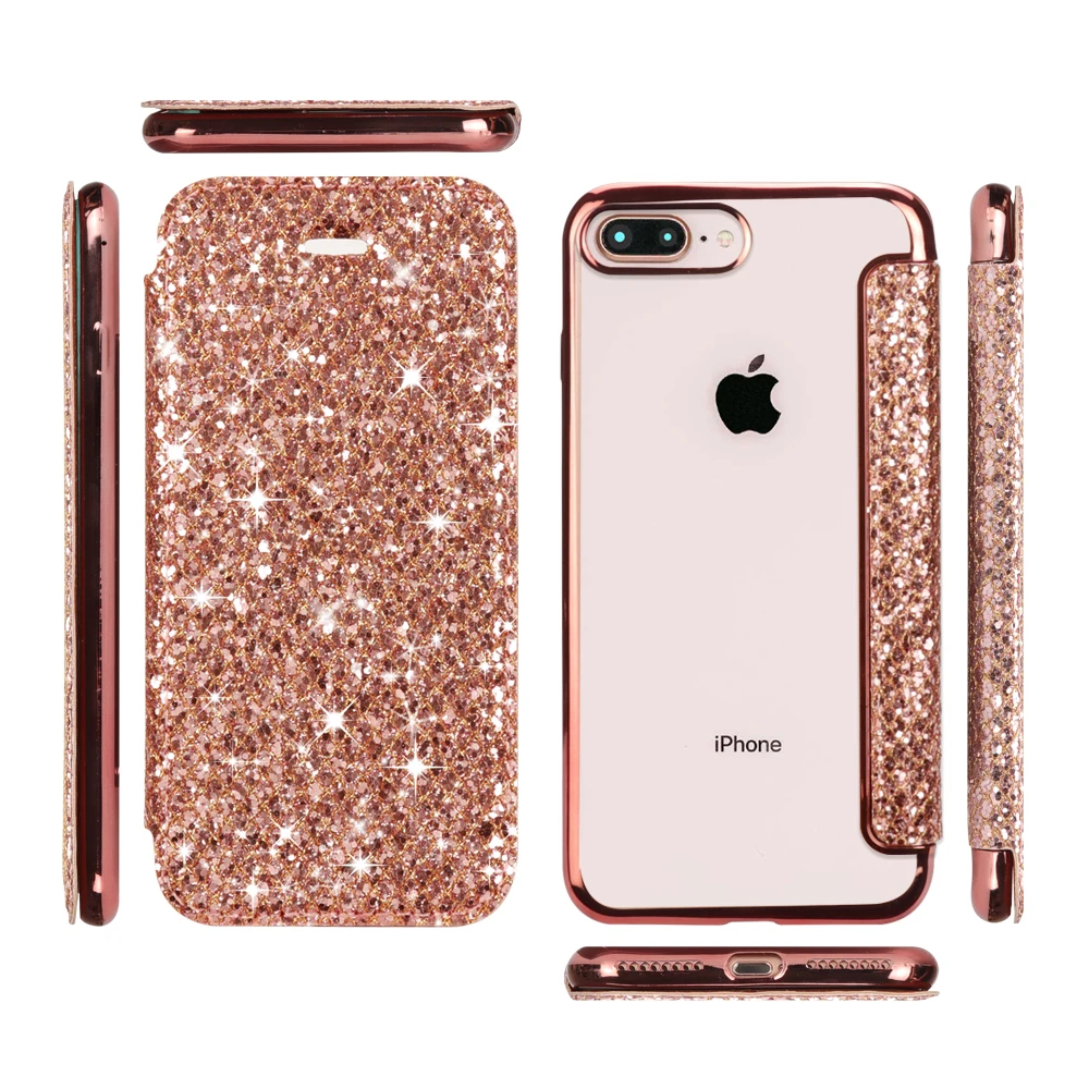 Роскошный чехол книжка из искусственной кожи для телефона iPhone X XR XS Max 5 6 6S 7 8 Plus