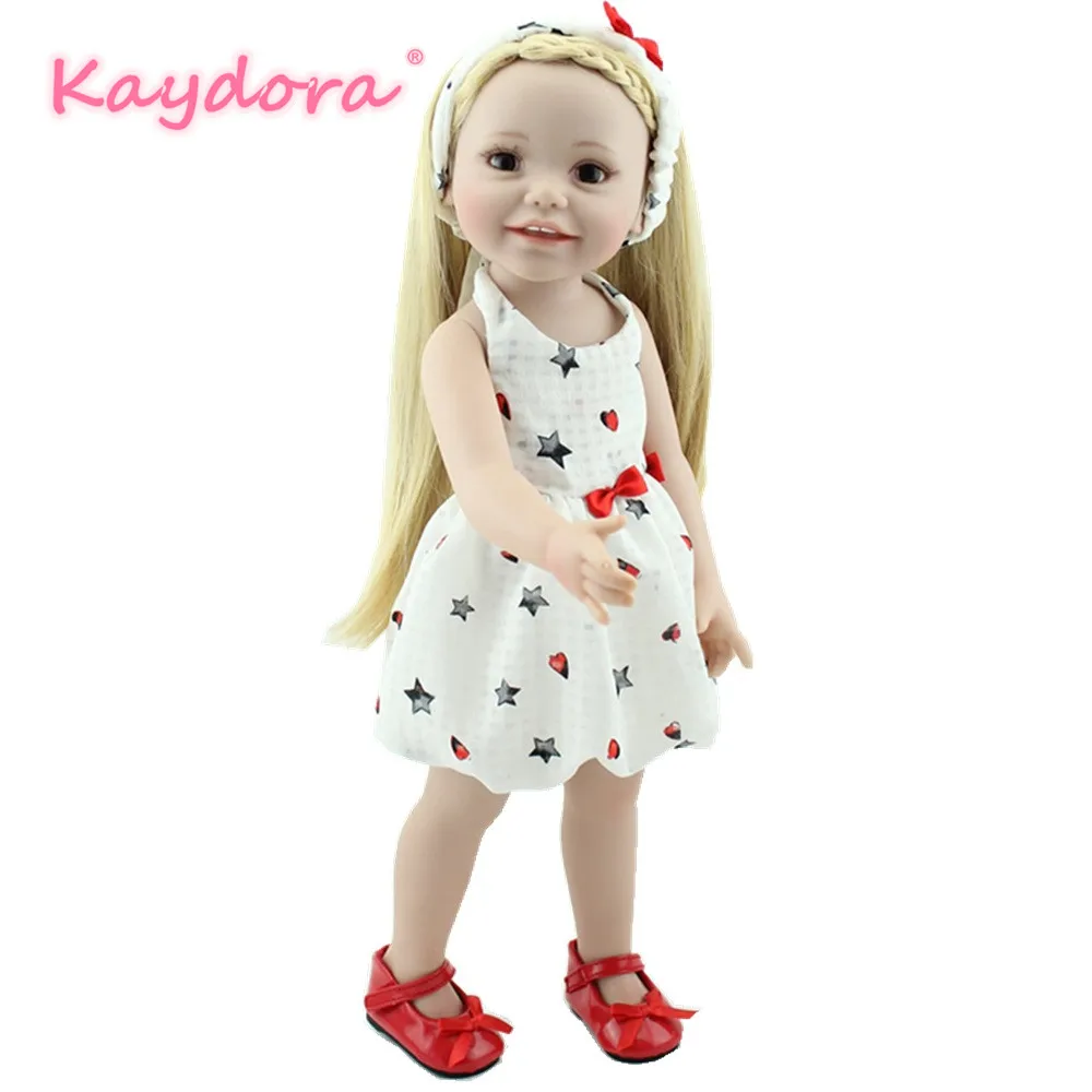 

KAYDORA Reborn Baby Doll Princess lol Full Vinyl 18 inch Lifelike Realistic Silicone Bebe Lovely New Boneca America