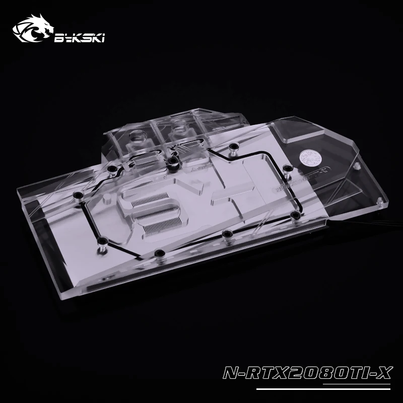 BYKSKI для NVIDIA GeForce RTX 2080Ti/2080 Founders Edition 11 ГБ GDDR6/Reference Edition. Водоблок с полным покрытием.