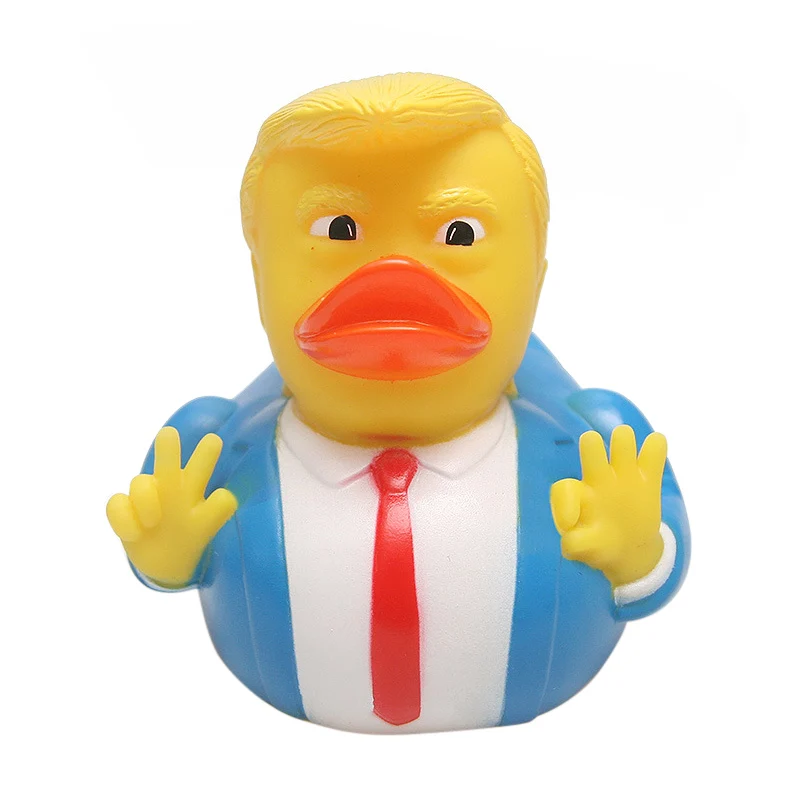 Лидер продаж ванна Утка Дональд Трамп резиновая ПВХ пищащая утка детские
