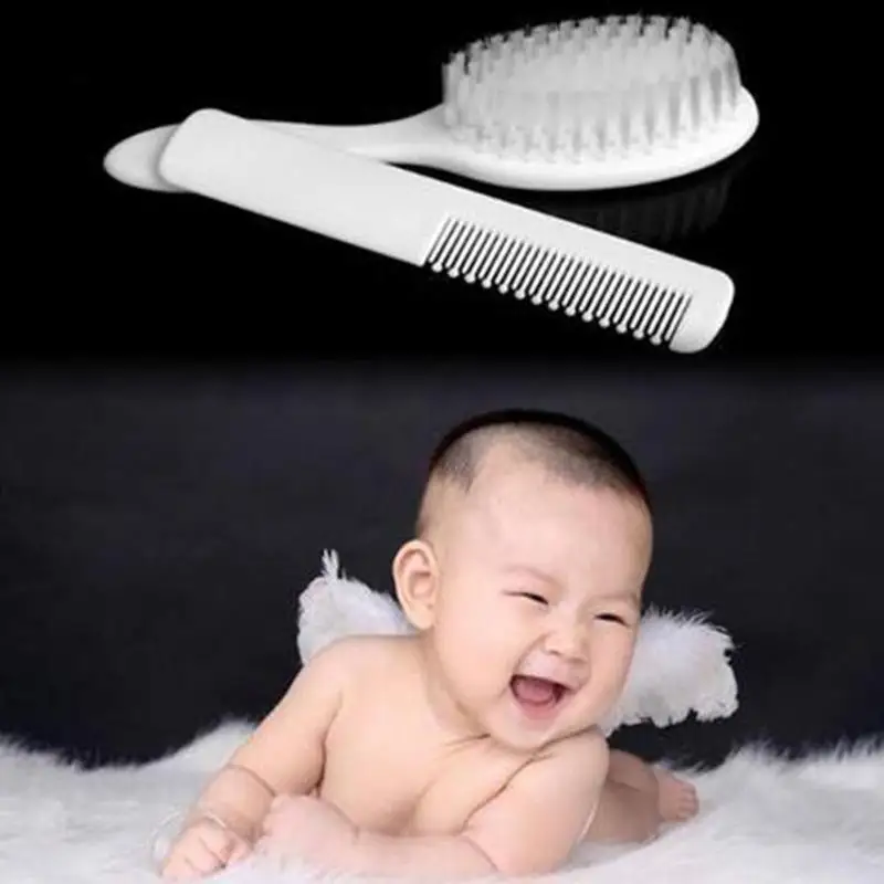 2pcs/Set 0-3Y Baby Combs Kit Hairbrush Head Massager Soft Gentle Comb for Boys Girls Newborn Baby Kids Hair Care Accessories