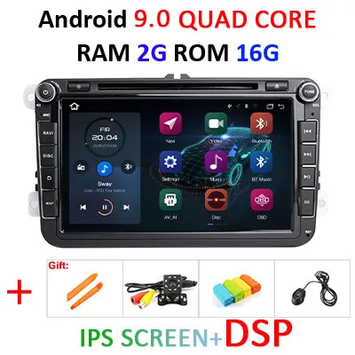 Android 9,0 4G 64G 2 DIN автомобиль gps для сиденья Altea Leon Toledo volkswagen VW Passat b6 POLO golf 5 golf 6 touran passat CC DVD - Цвет: 9.0 2G 16G IPS DSP