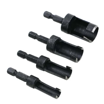 

4Pcs/Set Wood Drilling High Carbon Steel Hex Shank Reaming Drill Simple Hex Shank Cork Knife Woodworking Tool Accessories