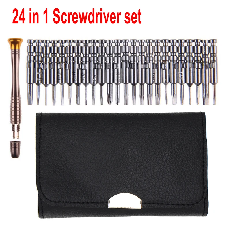 

Portable Mini Precision Screwdriver Set 24 in 1 Screwdriver Opening Repair Tools for phone Camera Watch Tablet PC Repair Kit