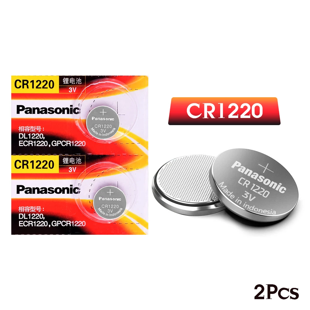 

PANASONIC Battery 2pcs Original cr1220 cr 1220 3v Button Battery DL1220 BR1220 ECR1220 LM1220 KCR1220 KL1220 for watch computer