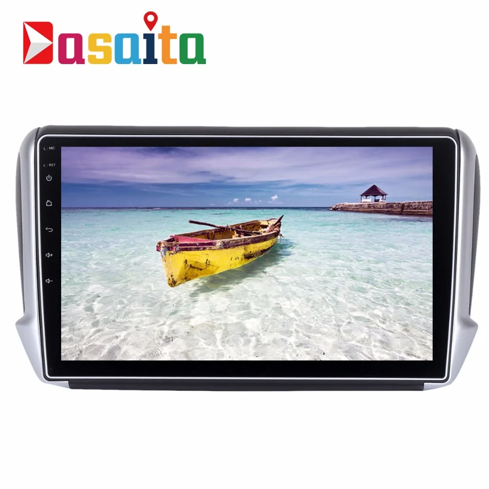 Top Dasaita 10.2" Android 8.1 Car GPS Player Navi for Peugeot 208 2008 with 2G+16G Quad  Core Stereo Radio Multimedia No DVD 4G 1