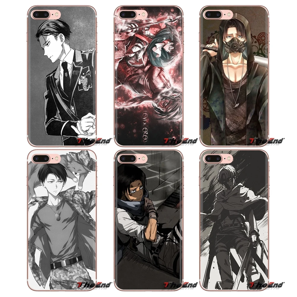 Прозрачный чехол из ТПУ для Samsung Galaxy S3 S4 S5 Mini S6 S7 Edge S8 S9 S10 Plus Note 3 4 5 8 9 Levi Ackerman Attack on