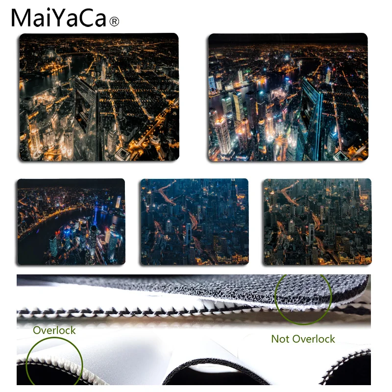 MaiYaCa Shanghai City Night Прочная резиновая Мышь коврик Размеры для 25x29 см Скорость версия игровой Мышь колодки