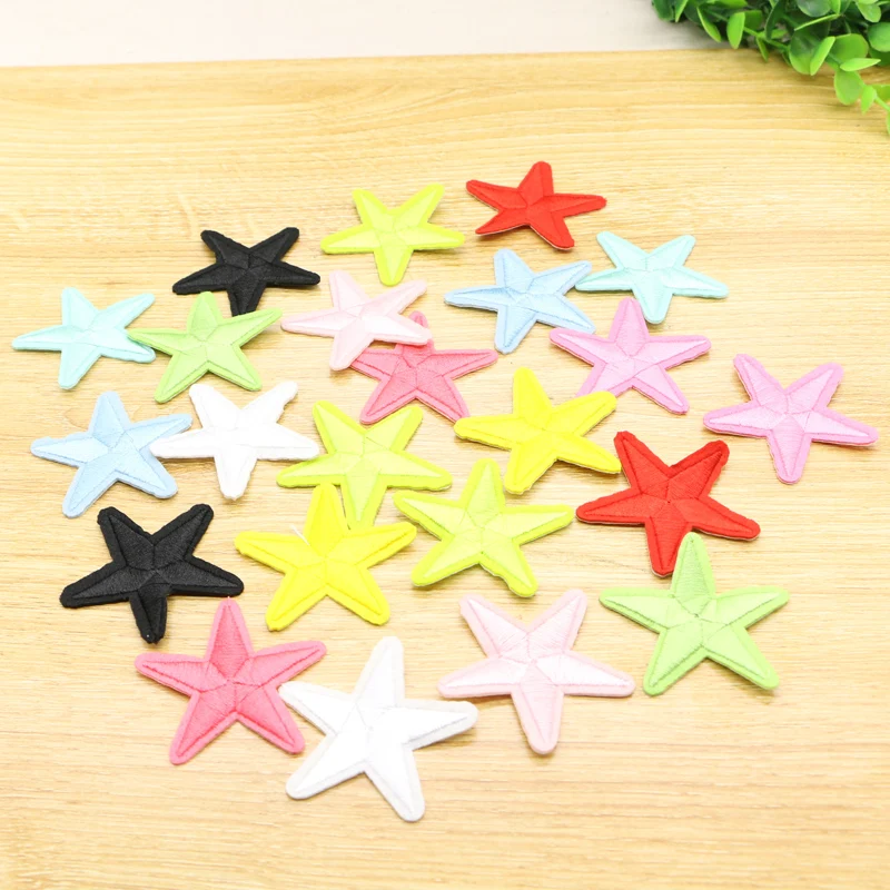 New arrival 3pcs color little star embroidered iron on cartoon patches New arrival 3pcs color little star embroidered iron on cartoon patches