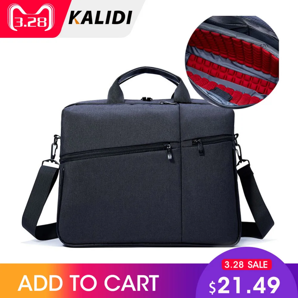 Us 25 79 40 Off Kalidi Laptop Bag 15 6 Inch Computer Shoulder Handbag Briefcase Notebook Messenger For Men Women In