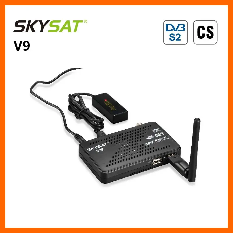 Мини HD спутниковый ресивер SKYSAT V9 поддержка CS cccamd Newcamd autoroll powervu Biss WiFi 3g Youtube гарнитура Скарт HD набор верхней коробки