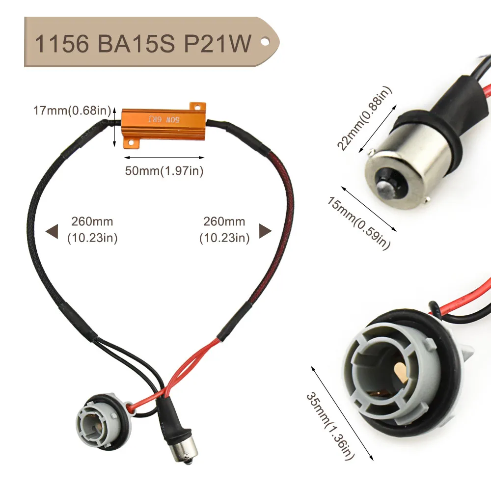 2X 1156 Ba15s P21W 1157 7443 7440 Canbus проводка поворотного сигнала без ошибок резисторы Flash