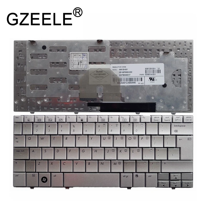 GZEELE новый для hp mini нетбук 2133 2140 2144 hp 2133 hp 2140 hp 2144 hp клавиатура серебро для Mini-Note (FH424PA) Английский ноутбук серебро