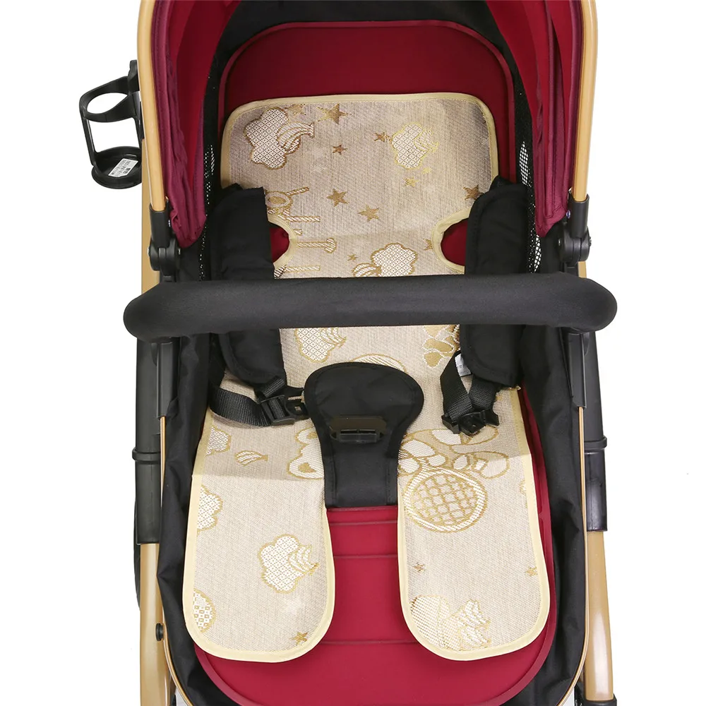 Детская коляска с высоким пейзажем, может лежать, складной светильник для путешествий, двухполосная детская тележка с амортизацией 3 в 1