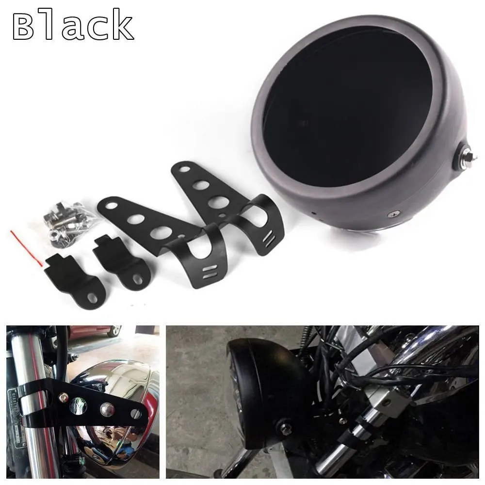 

Black/Chrome 5 3/4" 5.75 Inch Headlights Moto Housing Bucket For Harley Davidsom Motorcycle Accessories