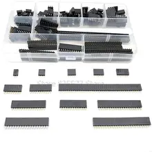 150 шт./компл. 2,54 мм Однорядная штыревая розетка гнездовой разъем заголовка 2/3/4/5/6/7/8/10/12/15/18/20/25/40pin печатной платы комбинации комплект