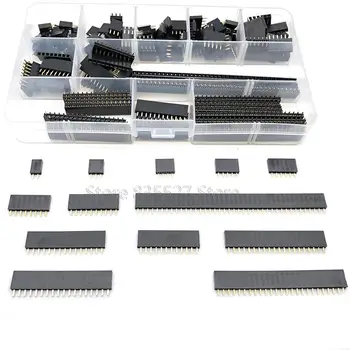 

150pcs/sets 2.54mm single row pin socket Female Header connector 2/3/4/5/6/7/8/10/12/15/18/20/25/40pin PCB board combination Kit