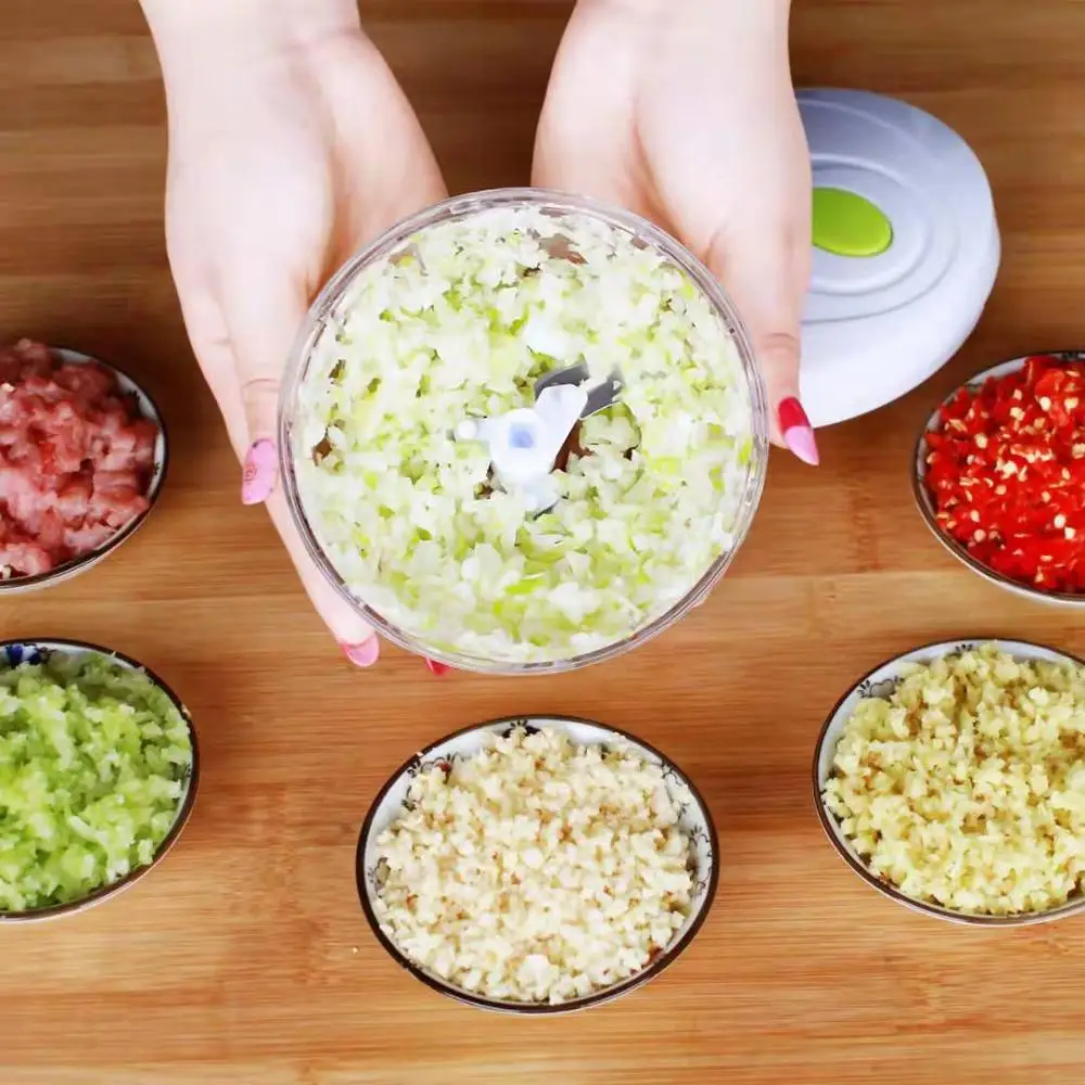 Manual Food Chopper Pull String Vegetable Fruits Nuts Onions Hand Mincer  Blender Mixer Food Processor - AliExpress