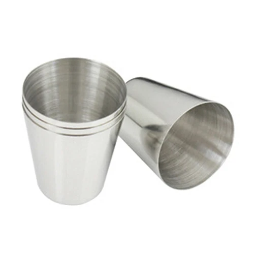 

1pc Outdoor Camping Hiking Polished Stainless Steel Whiskey Liquor Cup for Hip Flask Travel Cooking BBQ Condiment Storage Tool