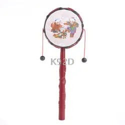 Милый ребенок мультфильм колокольчик Пластик Китайская традиционная погремушка Барабаны спин Kid Игрушка J05