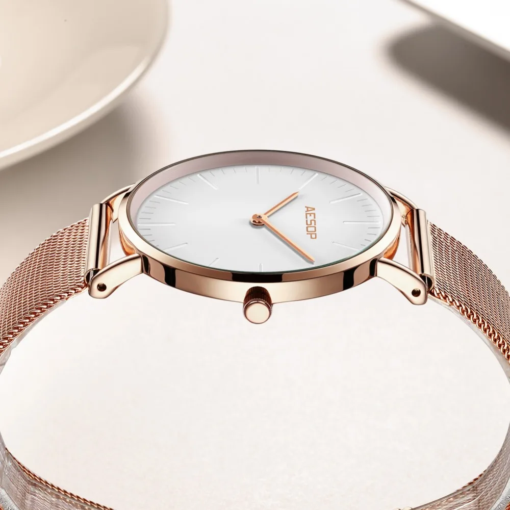 Часы женские кварцевые водонепроницаемые розовое золото сталь|montre brand|montre