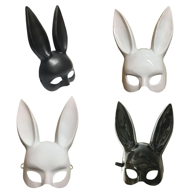 Party Masquerade Rabbit Masks trick Bunny Long Ears Carnival Halloween