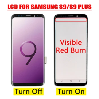 

ORIGINAL AMOLED lcds Replacement for SAMSUNG Galaxy S9 S9+LCD Touch Screen Digitizer with Frame G960 G965 display+Burn-in Shadow