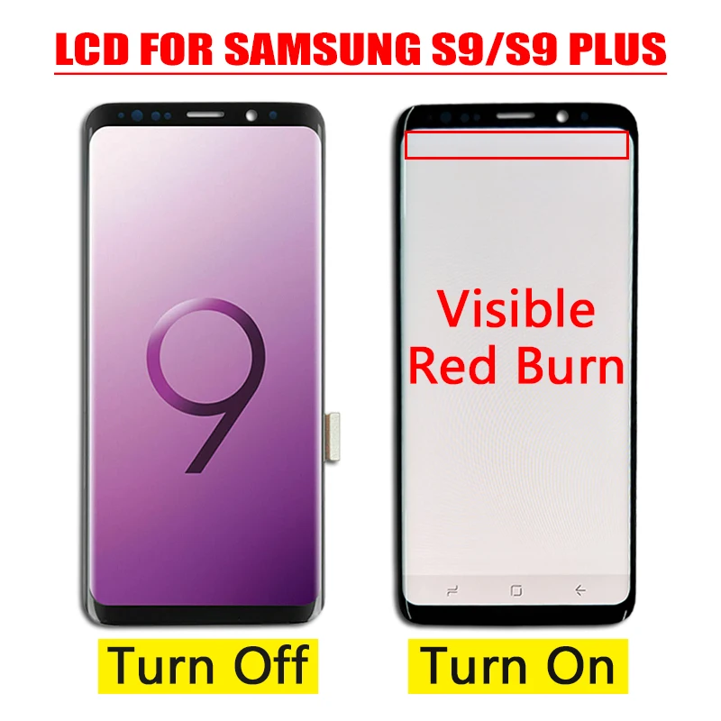 Дешево Оригинальный AMOLED ЖК дисплей s Замена для SAMSUNG Galaxy S9 S9 + ЖК сенсорный экран дигитайзер с рамкой G960 G965 дисплей + ГОРЯЩАЯ в тени