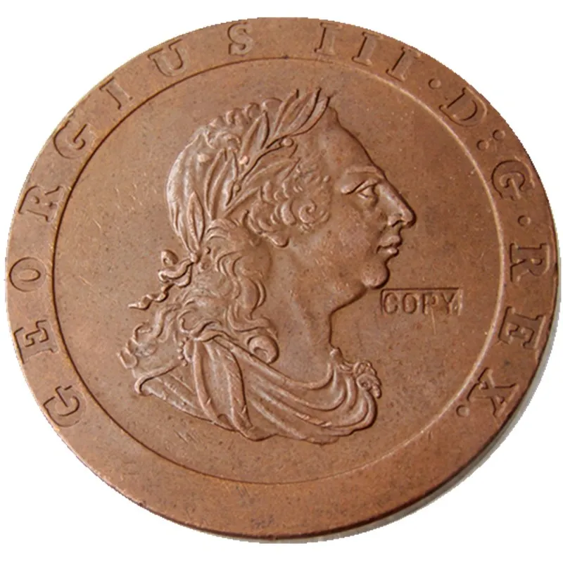 

GEORGE III "CARTWHEEL" TWOPENCE,1797 Copper Copy Coin