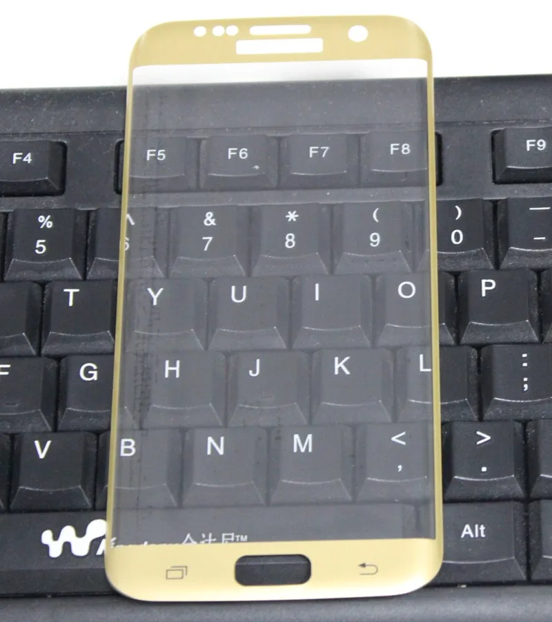 S7 EDGE TEMPERED GLASS GOLD