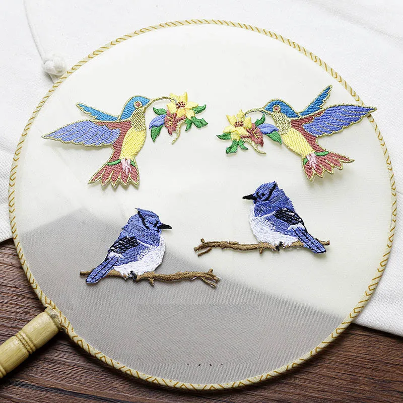 birds embroidery patches for clothes 1