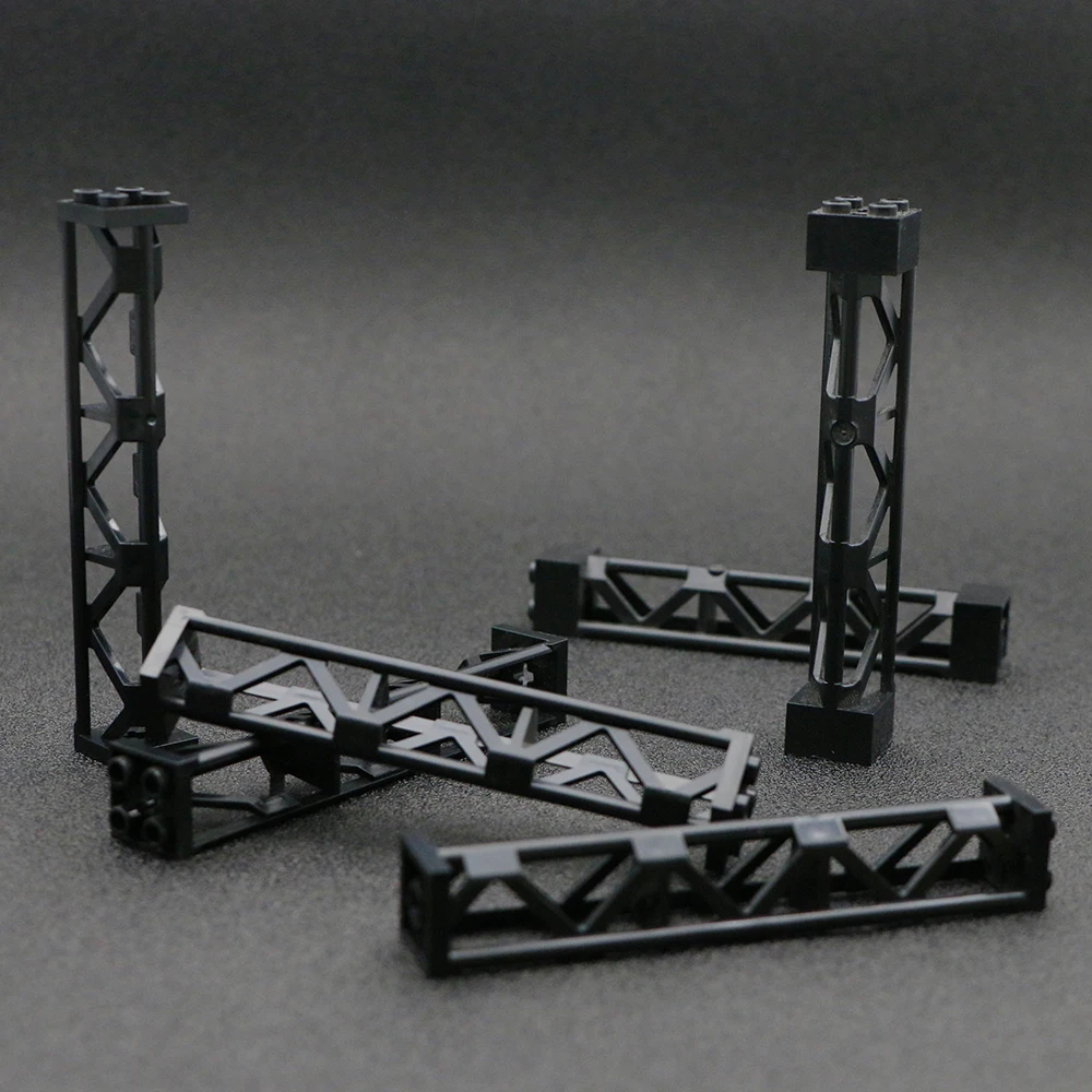 

City Military Accessories Building Blocks Support 2x2x10 Vertical Rack Column Pillar Scene Cross Tower Toy Bricks WW2 weapon Arm