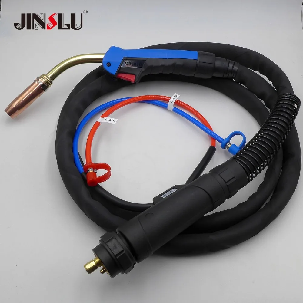 3 Meters 1.2mm with extra aluminium welding nylon liner MB 501D MB501 Mig Torch Gun Water Cooled with Euro Connector Connection silica gel soft hose 2 meters qq 150 150a tig welding welder torch burner m16 m16x1 5mm connection 2 pins connector